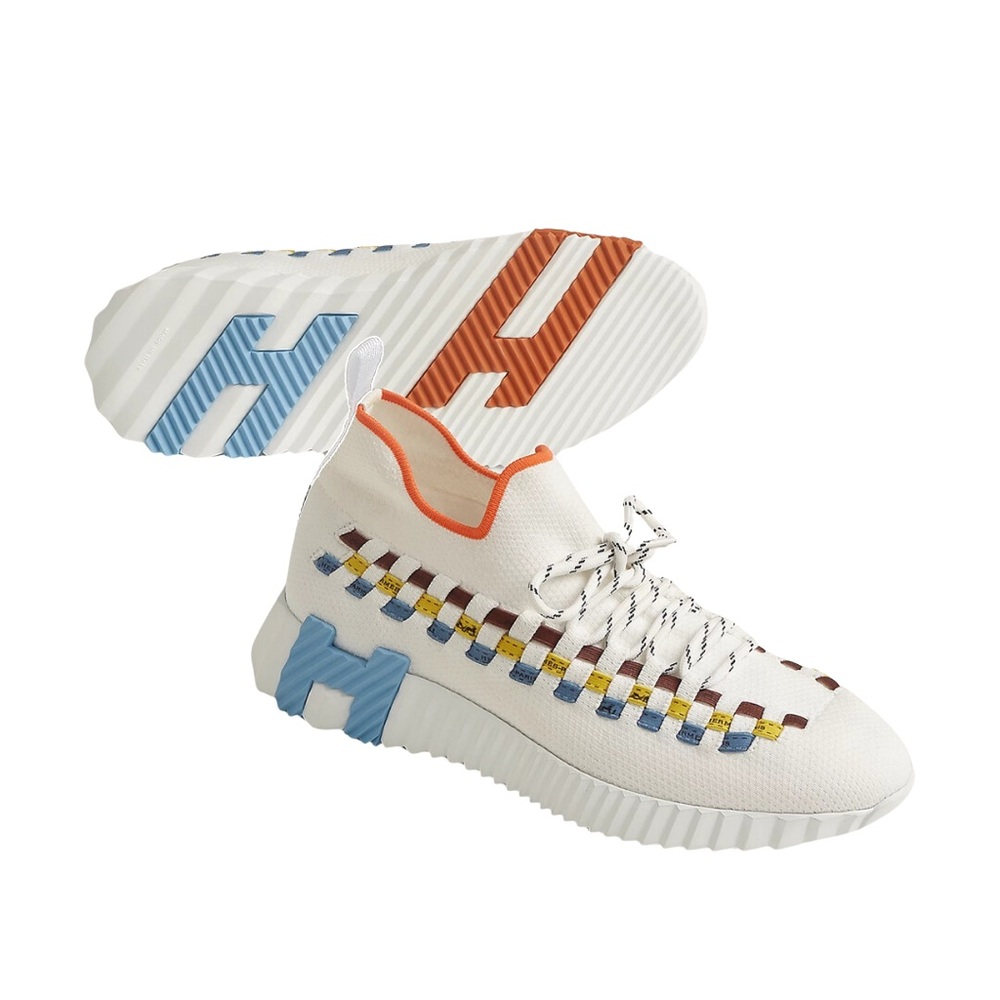 ⭐️ SOLD ⭐️ NIB Authentic Hermes Women’s Multicolore Blanc Flex Sneakers Trainers